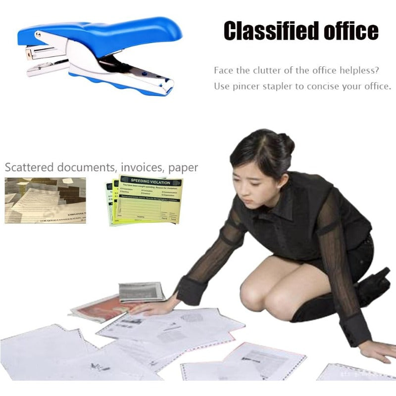 Stapler with 1000 Staples-Plier Stapler Save 60 PowerGood for Stapling at Home School or Warehouse Blue 4 Pack