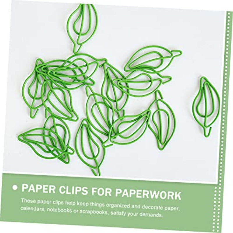 120pcs Paper Clip Paper Clip Office Paperclips Leaf Shaped Office plies Set Binder Folders Metal File Holder Small Paperclips s for Document Metal,  Document Organization, Unique Paper Clips, Stylish Stationery, Stationery Set, Students, Corporate