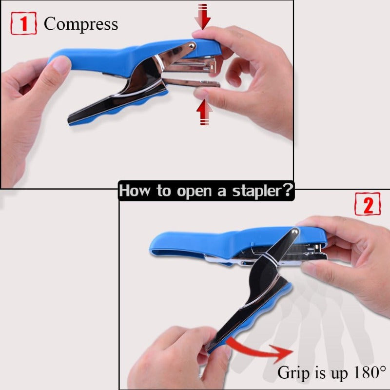 Stapler with 1000 Staples-Plier Stapler Save 60 PowerGood for Stapling at Home School or Warehouse Blue 4 Pack