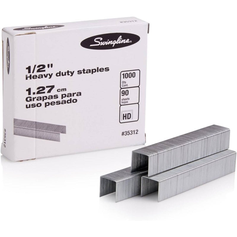 Heavy Duty, 1\u002F2 Inch Length, 90 Sheet Capacity, \u002F Strip, 1000\u002FBox, 1 Pack 35312