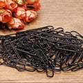 30pcs 2 Inch Vinyl Coated Paper Clips - Rust-Resistant Black Office Supplies for Document Organization, Bookmarks, School & DIY Projects, Sleek Metallic Finish, Book Organization, Modern Stationery, Smooth Edges, Craft Enthusiasts