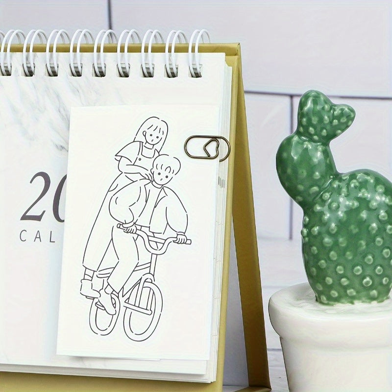 20pcs Retro Brown Love Paper Clips, Office Accessory Paper Clips, Used For Bookmarks, Binders, Etc., Practical Creative And Cute Fashion Clips