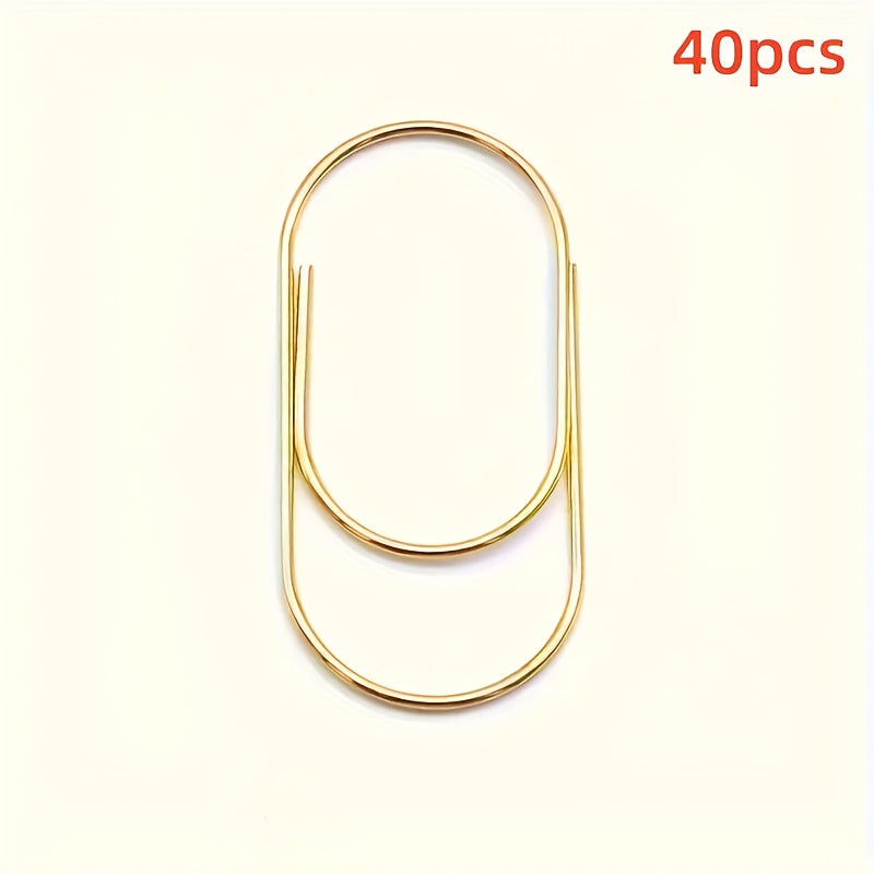 40pcs Large Heavy-Duty Metal Paper Clips Suitable for Office,, for binding thick documents & Heavy Pages - Metal Clips for Bulletin Boards, Crafts, Repairs