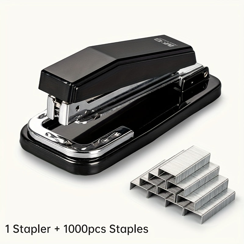 M&G Deluxe Rotating Stapler Featuring 1000 Staples - Desktop Staplers Capable of Handling 25 Sheets, Designed for Multiple Functions, Efficient Use, with a User-Friendly Mechanism And Robust Build, Ideal for Office And School Supplies