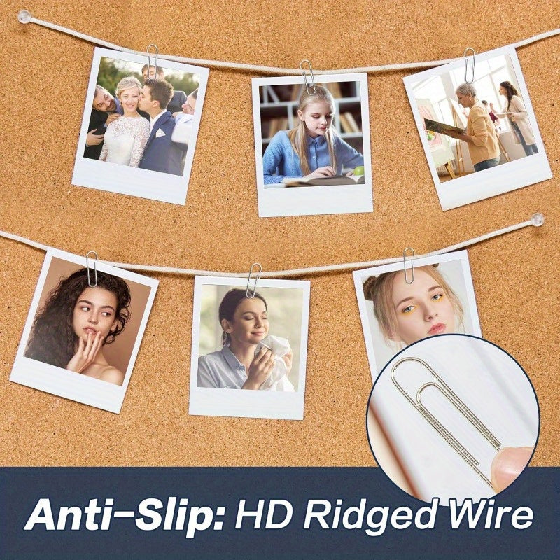 1 Nonskid Paper Clips 1000 Medium Paper Clips 10 Boxes of 100 Each Silver