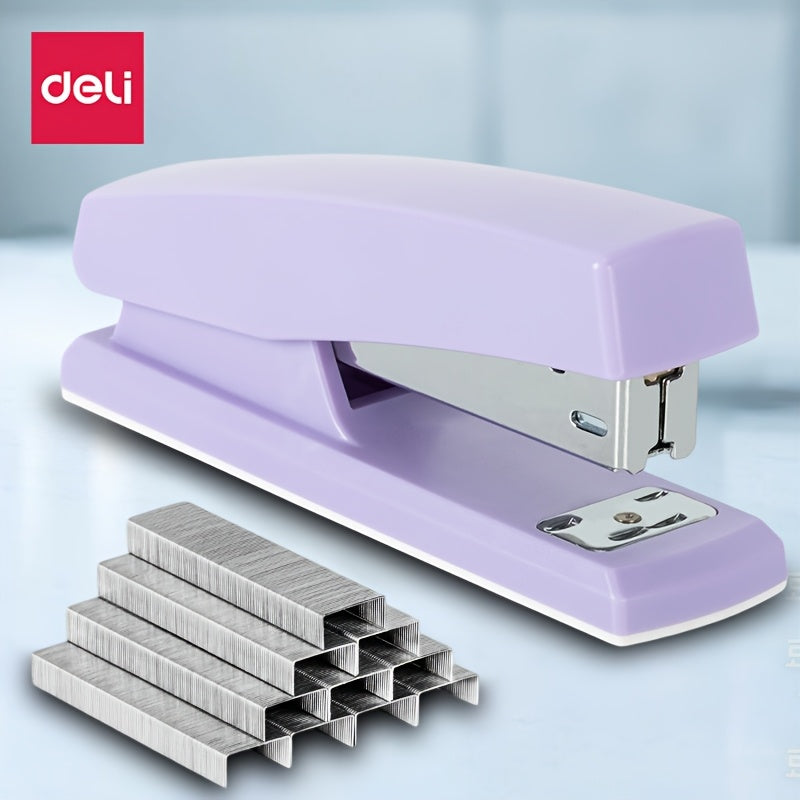Deli Manual Desktop Stapler - 25-Sheet Capacity, 640 Staples, Durable & Ergonomic Design for Office & Home Use