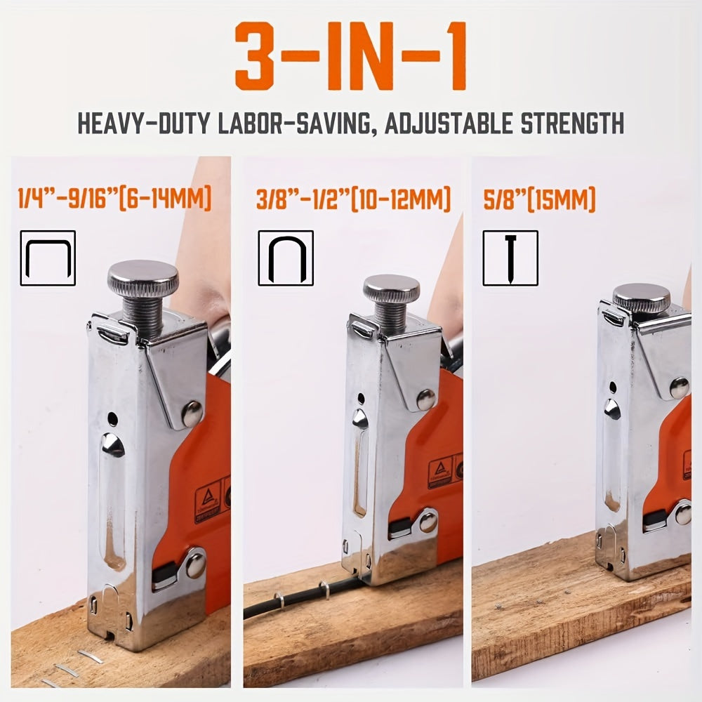 Heavy Duty | 3-In-1 HORUSDY Heavy Duty 3-In-1 Staple Gun | 3000 Staples, Upholstery, Furniture, Wood, Carpet, Carpentry, Projects, Repairs, Decoration