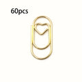 30\u002F60 Mini Heart-Shaped Paper Clips - Golden Metal Heart Clips, Cute Durable Office Supplies with Polished for Documents, Scrapbooking, Journals, Planners - Decorative Folder Clips for Handmade Crafts & Gift Ideas (Compatible for)
