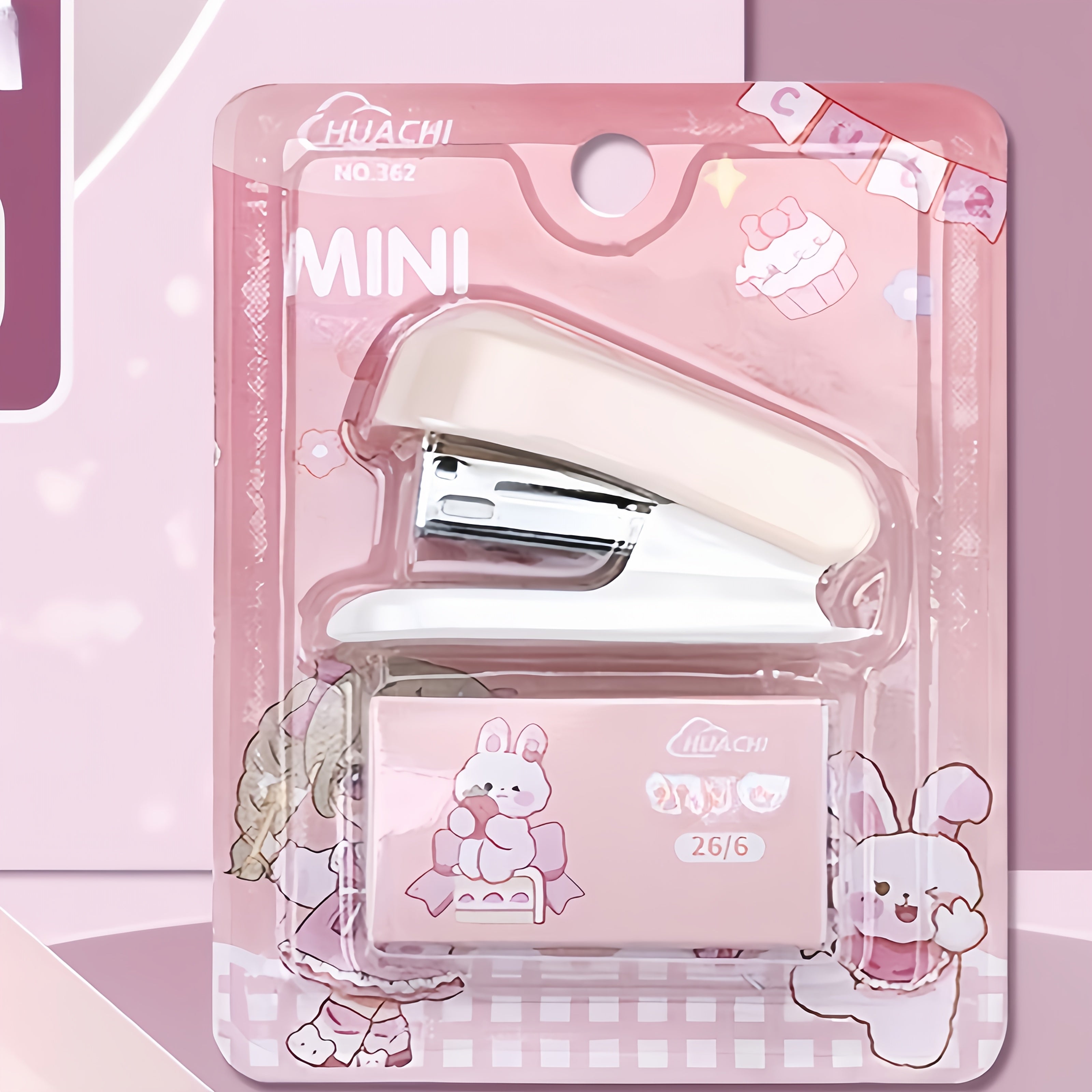 1 set of macaron color mini staplers, equipped with staples, labor-saving, lightweight, metal bound stationery, suitable for document and paper storage, suitable for office use