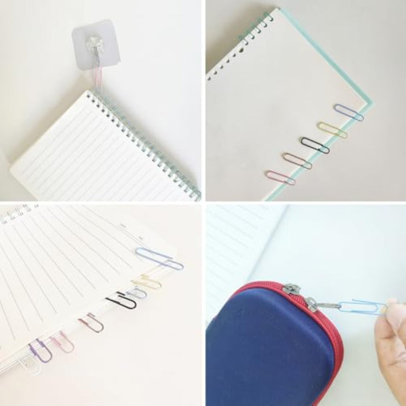 1800pcs Small Paper Clips Assorted Colored PaperClips Set for Office Supplies Organizer School and Personal Use, Paper Craft Supplies Paper Clips, School Stationery, Desk Accessories, Assorted Colors, Vibrant Clips