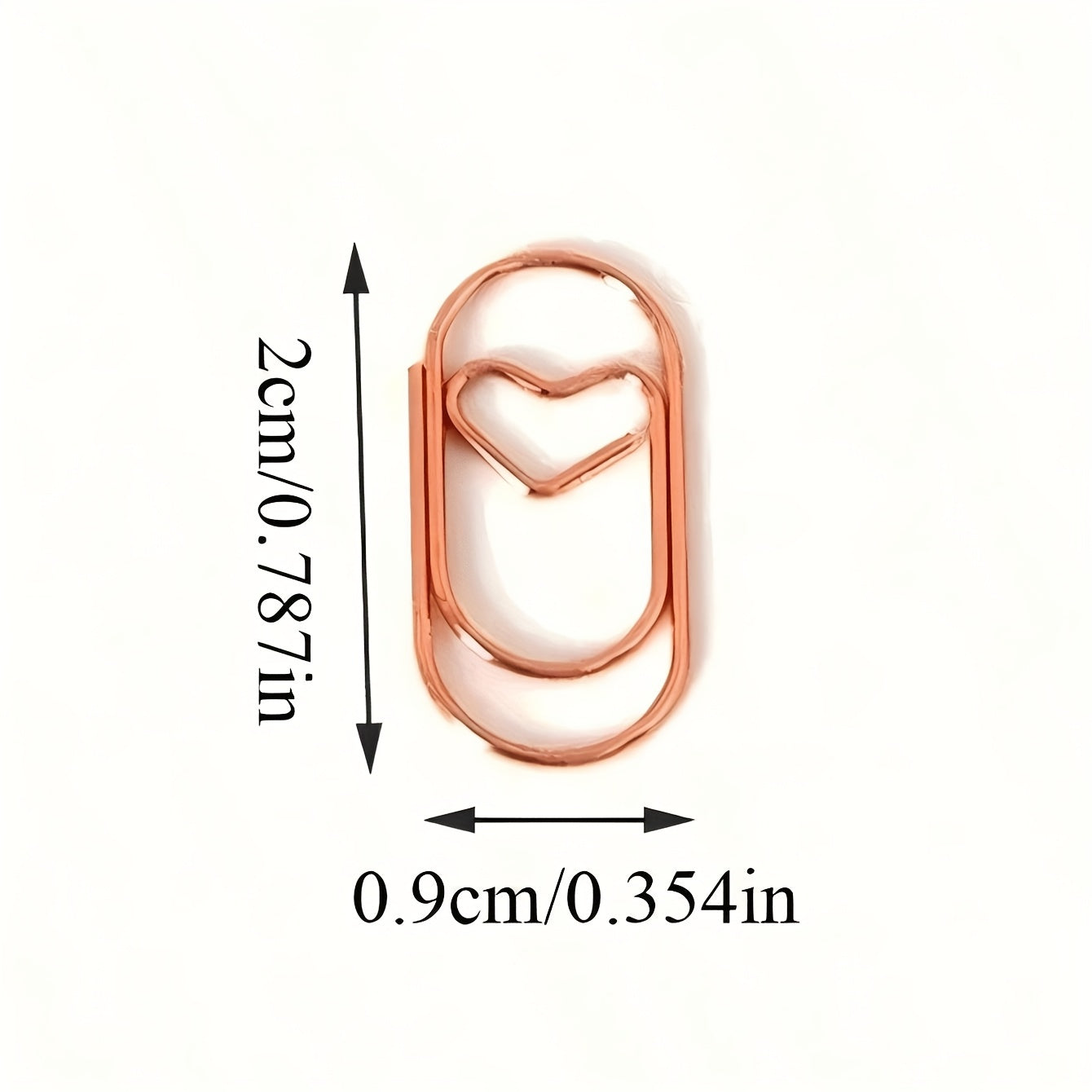 30\u002F60 Mini Heart-Shaped Paper Clips - Golden Metal Heart Clips, Cute Durable Office Supplies with Polished for Documents, Scrapbooking, Journals, Planners - Decorative Folder Clips for Handmade Crafts & Gift Ideas (Compatible for)