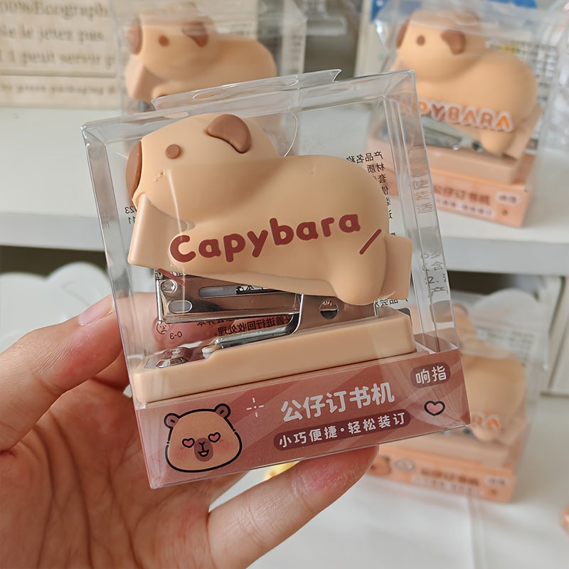 Capybara Stapler Set, Mini Stapler for Students, Office Binding Supplies