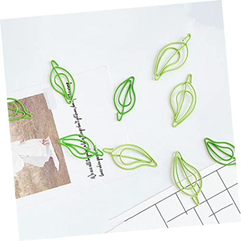 120pcs Paper Clip Paper Clip Office Paperclips Leaf Shaped Office plies Set Binder Folders Metal File Holder Small Paperclips s for Document Metal,  Document Organization, Unique Paper Clips, Stylish Stationery, Stationery Set, Students, Corporate