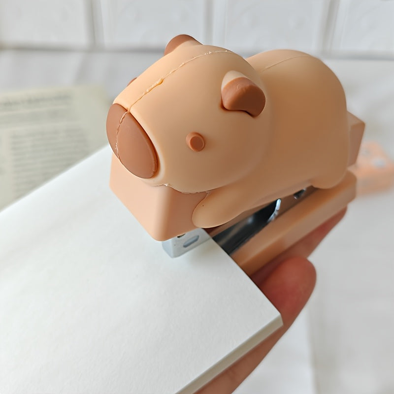 Capybara Stapler Set, Mini Stapler for Students, Office Binding Supplies