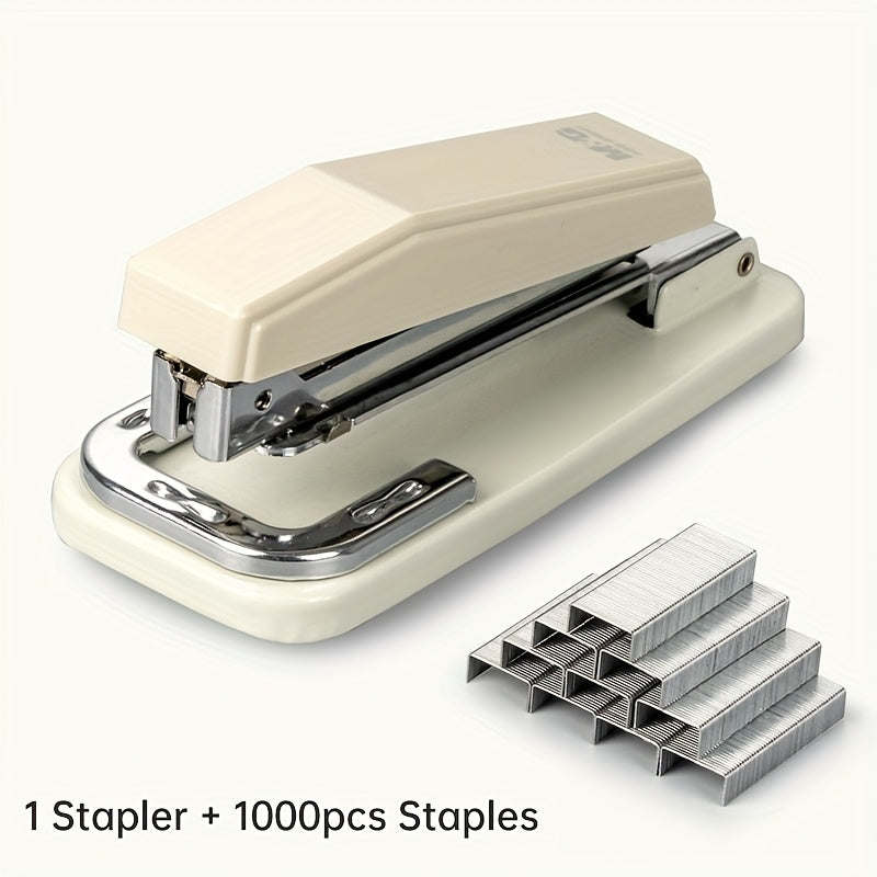 M&G Deluxe Rotating Stapler Featuring 1000 Staples - Desktop Staplers Capable of Handling 25 Sheets, Designed for Multiple Functions, Efficient Use, with a User-Friendly Mechanism And Robust Build, Ideal for Office And School Supplies