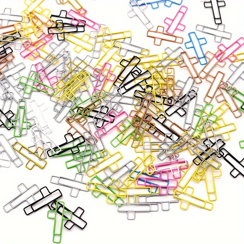 30 Counts Colorful Cross-Coated Paper Clips | High Quality Office Supplies for Folders, Bookmarks & Organizing, Various Colors: Blue, Green, Yellow, Pink, Purple | Unique Design, Paper Material