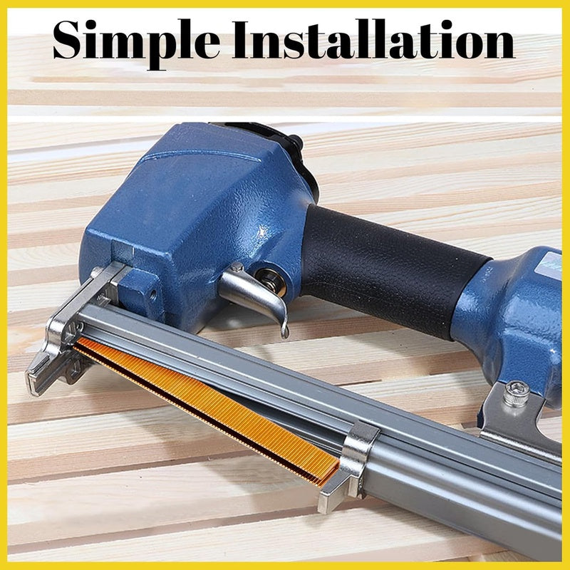 2000pcs 18 Gauge Narrow Crown Staples | 1\u002F2 Galvanized Finish Heavy Duty Staples for Pneumatic or Electric Stapler, Golden Color