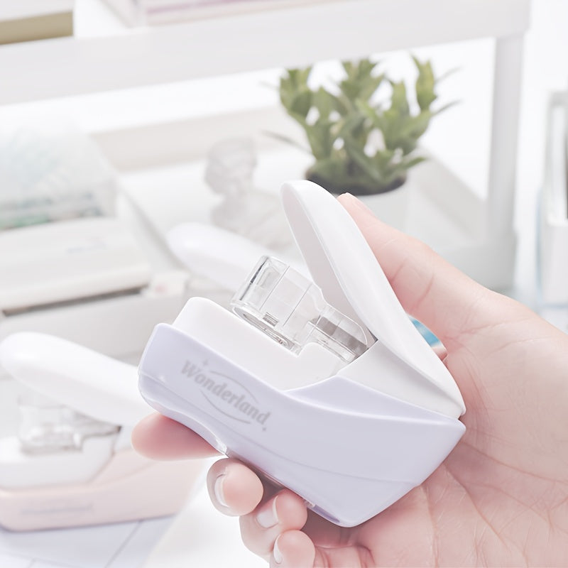 1pc of a Needleless Stapler, a Temporary Binding Stapler, a Handheld Small Needleless Stapler