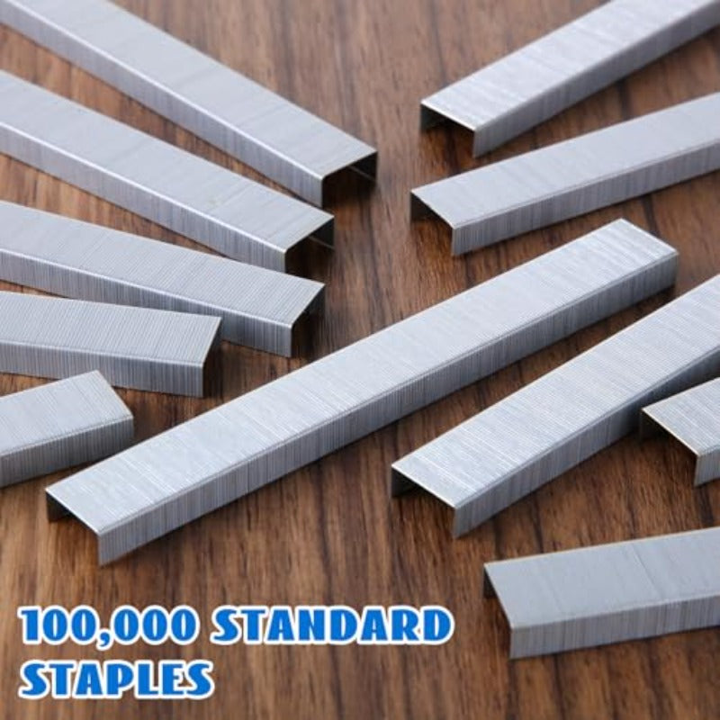 100000 Standard Staples 1 4 Inch Office Standard Staples 26 6 5000 Per Box 20 Pack Desktop Staplers Jam Free Teacher'S Office and Home, Paper Fastening, Home Office, Efficient Stapling, Smooth Operation, Durable Staples, Sturdy Construction
