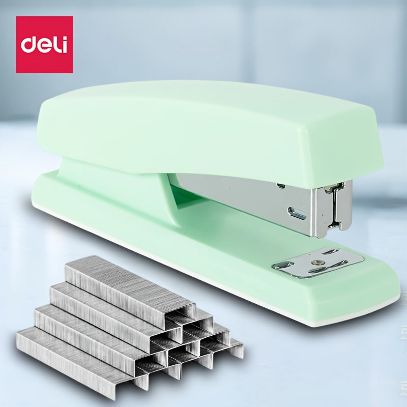 Deli Manual Desktop Stapler - 25-Sheet Capacity, 640 Staples, Durable & Ergonomic Design for Office & Home Use